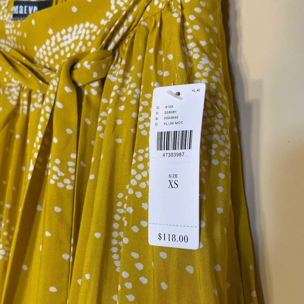 Anthropologie Yellow and White Skirt - Picture 9 of 10